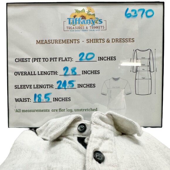 Rock & Republic Shirt Mens M Button Front Collared LS Roll Tab Black Gray White - Picture 9 of 9